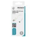 DELTACO USBC-1145, USB-C samec/Jack 3.5mm samica
