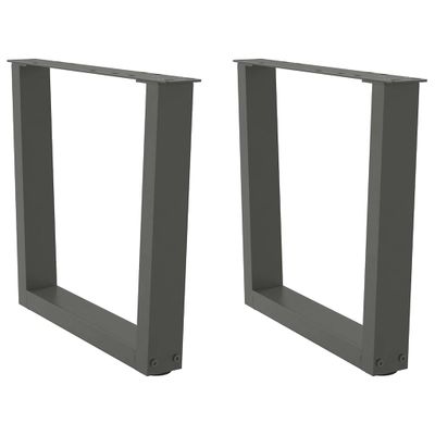 vidaXL Nohy konferenčného stolíka v tvare V, 2 ks, antracitové, 60 x (42-43,3) cm, oceľ