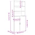 vidaXL Vysoká skrinka biela 80x42,5x185 cm kompozitné drevo
