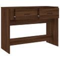 vidaXL Konzolový stolík hnedý dub 100x39x75 cm spracované drevo