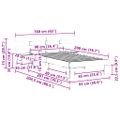 vidaXL Rám postele Hnedá 90 x 200 cm Masívne borovicové drevo