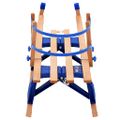 vidaXL Skladacie snehové sánky s operadlom, drevo 119 cm