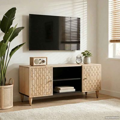 vidaXL TV skrinka 105x33x46 cm masívne mangovníkové drevo