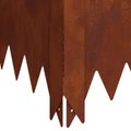 vidaXL Obrubník trávnika 4 ks 100 x 100 x 35 cm Oceľ Hrdzavý