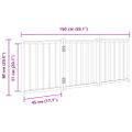 vidaXL Brána pre psa skladacia 3 panely 150 cm masívne jedľové drevo