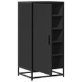 vidaXL Regál na topánky čierna 48x38x97,5 cm spracované drevo