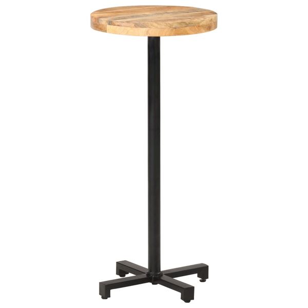vidaXL Barový stôl okrúhly Ø50x110 cm surové mangovníkové drevo