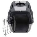 vidaXL Prepravka pre domáce zvieratá, sivo čierna 55x36x35 cm, PP