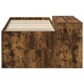 vidaXL Detská vysoká posteľ s pultom Dymový dub 98.5 x 200 cm