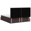 vidaXL Ottoman posteľ s matracom a LED Tmavohnedá 200 x 200 cm Látka