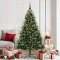 vidaXL Umelý skladací vianočný stromček 300 LED diód Zelená 180 cm