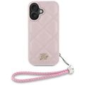 Puzdro Karl Lagerfeld HC Quilted PU Initial Logo & Chain Strap pre iPhone 16 ružové