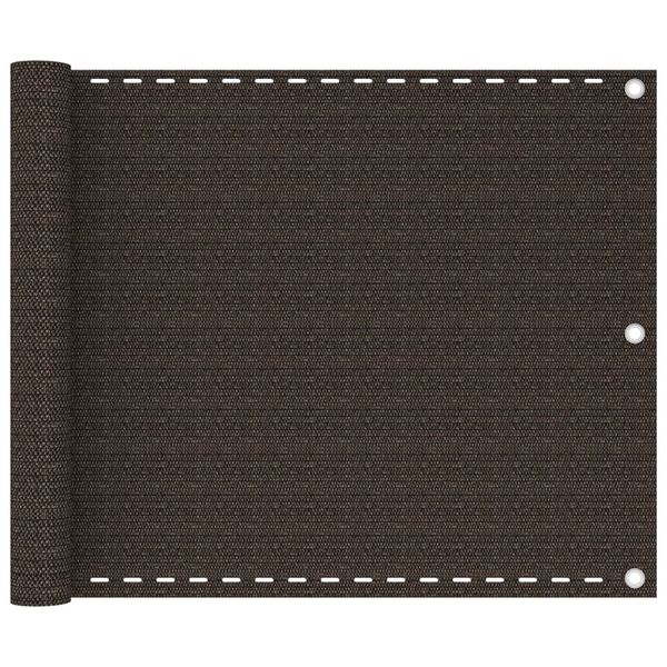 vidaXL Balkónová markíza hnedá 75x400 cm HDPE