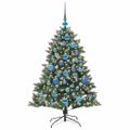 vidaXL Umelý vianočný stromček Zelená 120 cm PVC, plast a oceľ