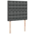 vidaXL Posteľný rám boxsping s matracom tmavosivý 80x200 cm látka