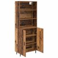 vidaXL Highboard 2 ks Staré drevo 69,5 x 32,5 x 180 cm