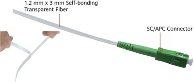 Huawei vnitřní FTTH / FTTR transparentní optický kabel SC/APC, 20m, samolepící