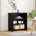 vidaXL Servírovacia skriňa Čierna 70 x 41 x 75 cm Kompozitné drevo