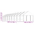 vidaXL Altánok so strechou, biely 20,07x4,08x3,22 m, polyetylén