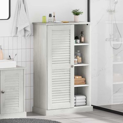 vidaXL Kúpeľňová skriňa VIGO Biela a antik biela 68 x 34 x 110 cm
