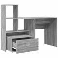 vidaXL Stôl Sivý Sonoma Kompozitné drevo 131,5 x 50 x 106,5 cm
