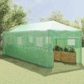 vidaXL Skleník s rýchlo postaviteľným rámom Zelená 290 x 870 x 315 cm