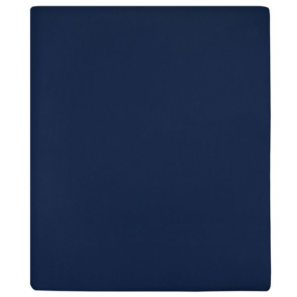 vidaXL Plachta Jersey námorn modrá 180x200 cm bavlna