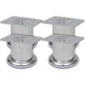 4 okrúhle nohy na pohovku, chrómové, 60 mm