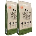 vidaXL Prémiové krmivo pre psov Adult Active Chicken & Fish 2 ks 30 kg