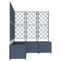 vidaXL Záhradný kvetináč 5 ks Sivá 120 x 120 x 143 cm PP