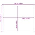 vidaXL Slnečná plachta Žltá a biela 6 x 5 m 100% polyester Oxford