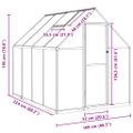 vidaXL Skleník s podkladovým rámom antracitový 224x169x195 cm hliník