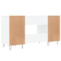 vidaXL Stôl lesklý biely 140x50x75 cm spracované drevo