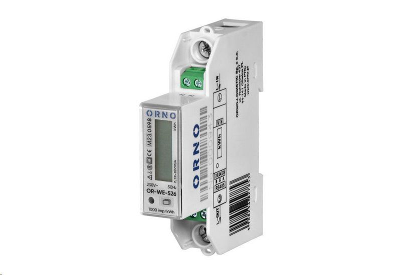 Elektroměr 1F na DIN lištu digitální ORNO OR-WE-526 100A vícetarifový