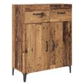 vidaXL Highboard Staré drevo 69,5 x 34 x 180 cm Kompozitné drevo