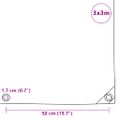 vidaXL Celta 650 g/m², 3x3 m, biela