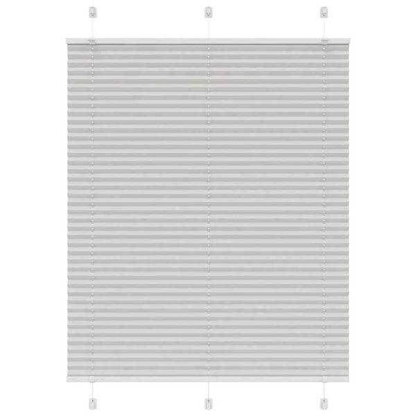 vidaXL plisovaná roleta svetlosivá 110x100 cm šírka látky 109,4 cm