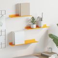 vidaXL Závesná polica 3 ks Horčicová žltá 40 x 9 x 2,5 cm Oceľ