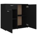 vidaXL Komoda čierna 80x36x75 cm spracované drevo