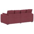 vidaXL Modulárna pohovka s vankúšmi, vínovo červená
