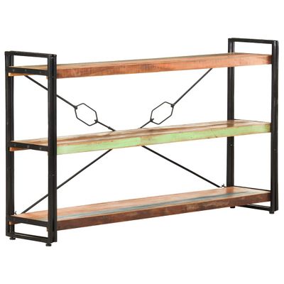 vidaXL Knižnica s 3 policami 140x30x80 cm recyklovaný masív
