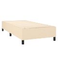 vidaXL Posteľný rám s boxspringom krémová 100x200 cm látka
