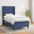 vidaXL Boxspring posteľ s matracom modrá 100x200 cm látka