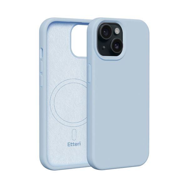 Obal Etteri Silicone Mag pre iPhone 13 6,1" svetlomodrá