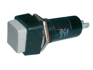 Prepínač tlačidlo štvorec OFF-(ON) 250V/1A biele