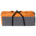 vidaXL Kempingový iglu stan 650x240x190 cm pre 8 osôb, sivo oranžový