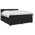 vidaXL Posteľ boxspring s matracom Čierna 180 x 200 cm Zamat
