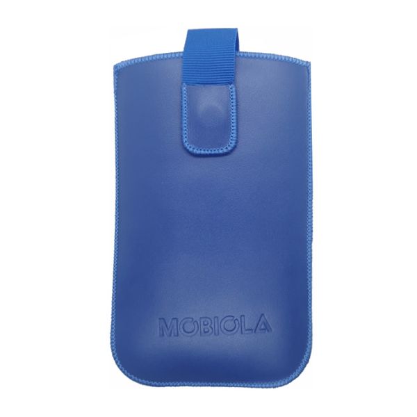 Vysúvacie puzdro pre MOBIOLA MB800, kožené,  modré