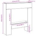 vidaXL Obloženie krbu dub artisan 81x18x82 cm kompozitné drevo