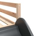 vidaXL Poschodová posteľ šmykľavka a závesy bielo-čierna 90x190 cm